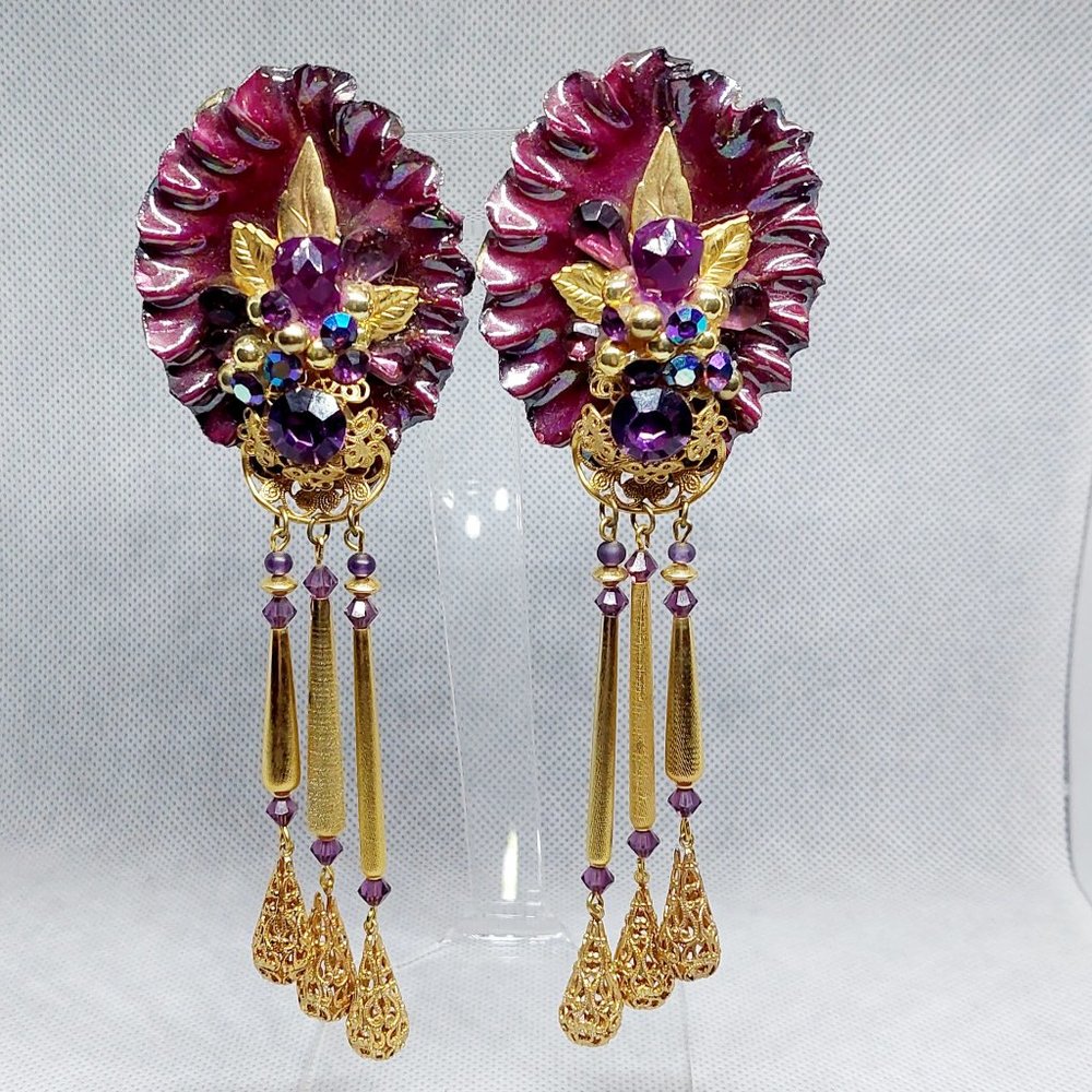 Large Porcellan designer Earrings